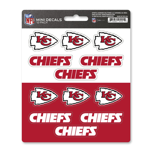 Paquete de 12 miniadhesivos FANMATS 61124 Kansas City Chiefs