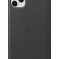 Funda tipo libro de cuero de Apple para iPhone 11 Pro Max: negra, de ajuste fino y sin cables