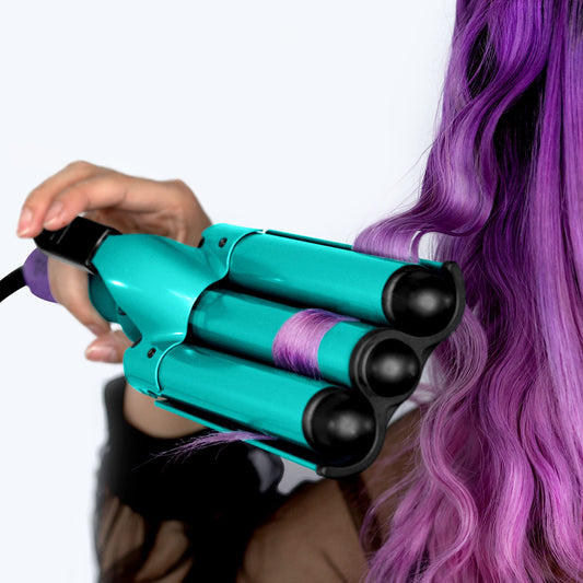 Bed Head Wave Affair Jumbo 3 Barrel Hair Waver | Quick Styling, Serious Hold, & Less Heat Damage | Heat Protectant Glove Included for Easy, Custom Styling