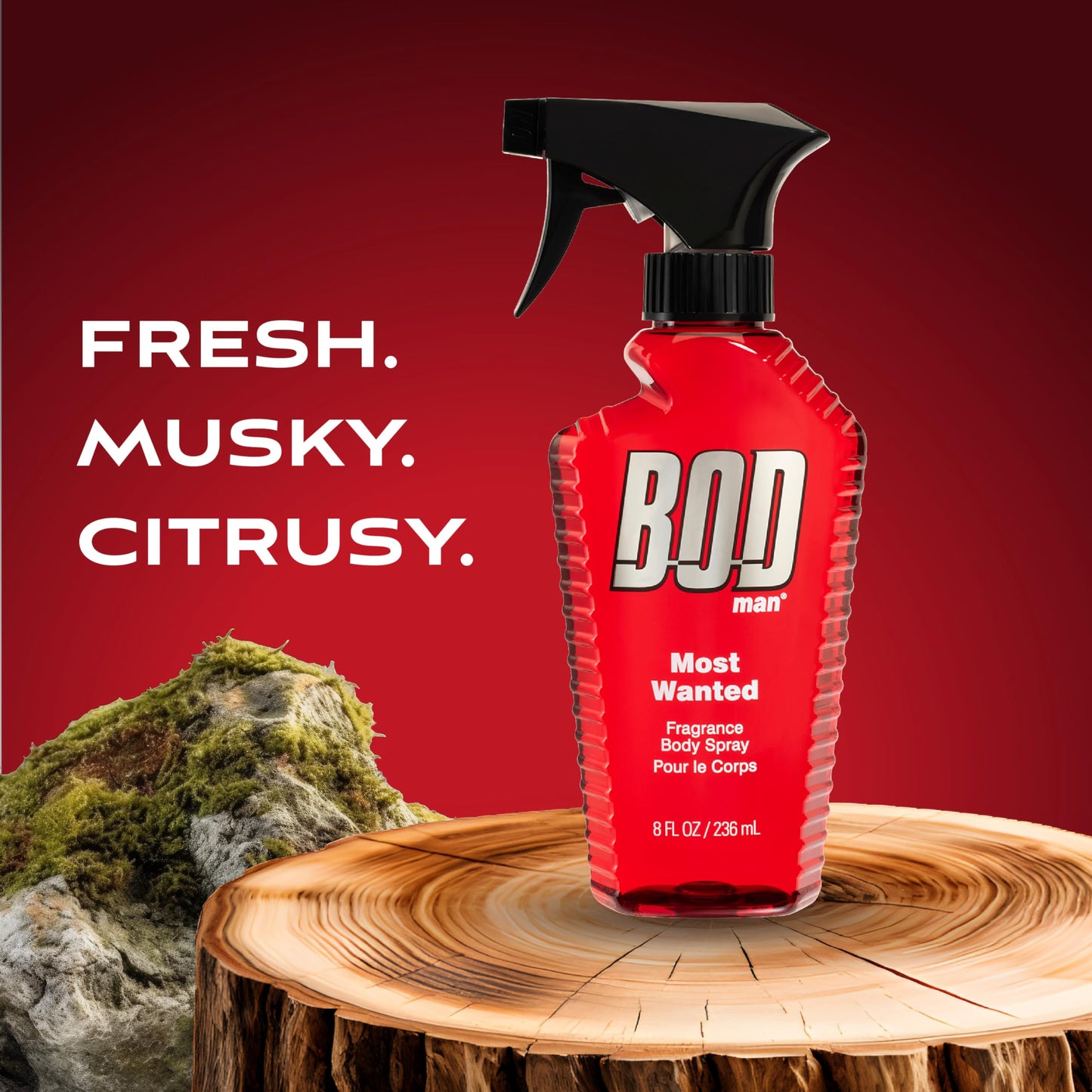 BOD man Fragrance Body Spray, Most Wanted, 8 fl oz