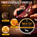 MEKER Mink Oil for Leather Boots, Leather Conditioner and Cleaner 3.52 oz-All-Natural Waterproof Soften and Restore Shoes