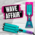 Bed Head Wave Affair Jumbo 3 Barrel Hair Waver | Quick Styling, Serious Hold, & Less Heat Damage | Heat Protectant Glove Included for Easy, Custom Styling