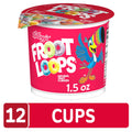 Céréales pour petit-déjeuner Froot Loops de Kellogg's, saveur fruitée, collations pour petit-déjeuner avec vitamine C, originales, boîte de 18 oz (12 tasses)