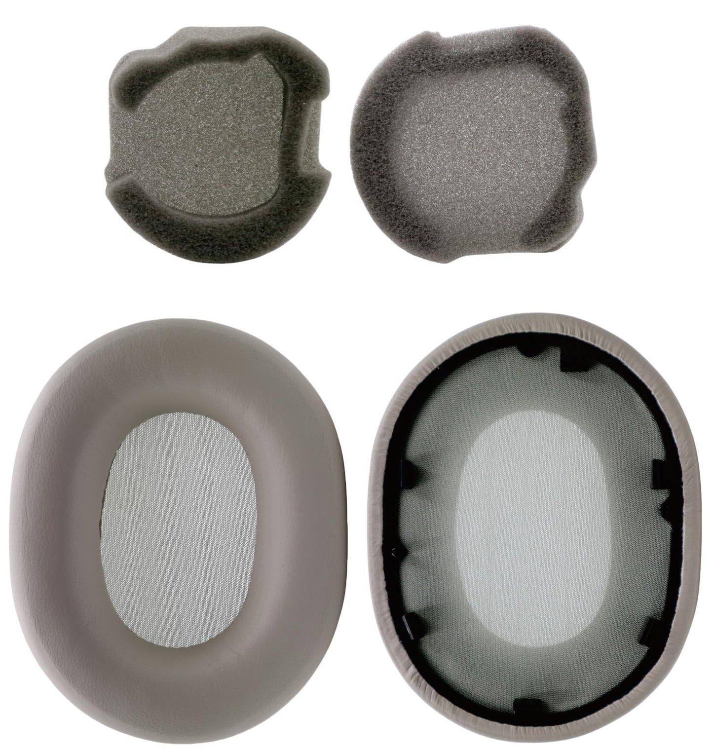 XM5 Earpads, XM5 Replacement Pads for Sony WH-1000XM5 Replacement Earpads Ear Pads Accessories for Sony Headphones WH1000XM5 Replacement Ear Pads Cushions Earmuffs White Silver