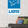 Póster de pared con el logotipo 21 de los Detroit Lions de la NFL de Trends International, 34 x 22,4 cm, versión sin marco