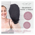 Seraphic Skincare (Original) Premium Exfoliating Mitt for Body (2pc) – 100% Vegan Viscose Traditional Body Scrub Glove Kessa Korean Washcloth – Body Exfoliator for Self-Tan Removal & Keratosis Pilaris