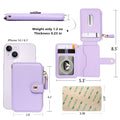 M-Plateau Phone Wallet Stick On, Credit Card Holder for Women Attachable 3M Sticker,Phone Card Holder Compatible with iPhone 14 pro case and Most Smartphones (Purple)