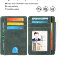 Teskyer Slim Wallet for Men, Minimalist Front Pocket RFID Blocking Leather Wallet Credit Card Holder for Men & Women