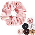 YANIBEST 6 Pack Glossy Satin Scrunchies - No Damage Hair Ties for Women and Girls, Silk Styling Scrunchies for Holiday