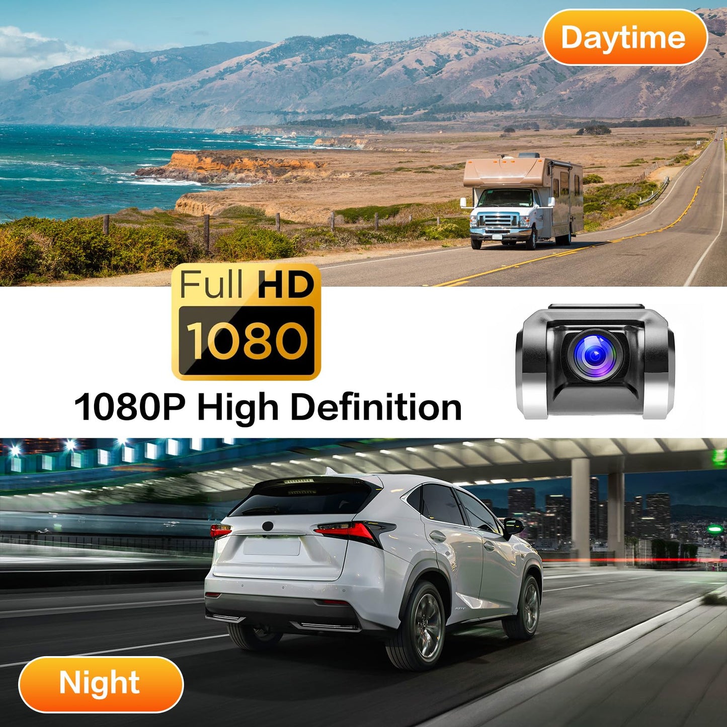 Inefala USB Car DVR Camera Video Recorder, Loop Recording ADAS, Dash Cam, with 32GB SD Card 24H Parking Mode Driving Recorder LDWS FCWS Dash Cam for Android Radio Stereo GPS DVD, Night Vision Full HD