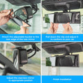 JOYTUTUS Rear View Mirror, Universal 11.81 Inch Panoramic Convex Rearview Mirror, Interior Clip-on Wide Angle Rear View Mirror to Reduce Blind Spot Effectively for Car SUV Trucks -Clear