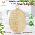 Xeiophoy 2PCS Premium Natural Loofah Sponge Exfoliating Body Scrubber, Shower Loofah for Men, Women and Kids, Shower Scrubber for Body and Face, Made with Eco-Friendly and Biodegradable Luffa Sponge