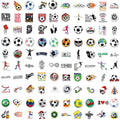 Lot de 100 autocollants de football pour scrapbooking, autocollants de motivation en vinyle imperméables pour bouteilles d'eau, bagages, incitations à l'enseignement, cadeaux d'équipe de football pour enfants, adolescents et adultes