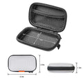 GLCON Small EVA Electronic Carrying Case - Hard Shell Protection Zipper Case for Earbud, Wired Earpiece, Bluetooth Headset, Earphone, Charger - Cell Phone Accessories Small Gadgets Organizer - Silver