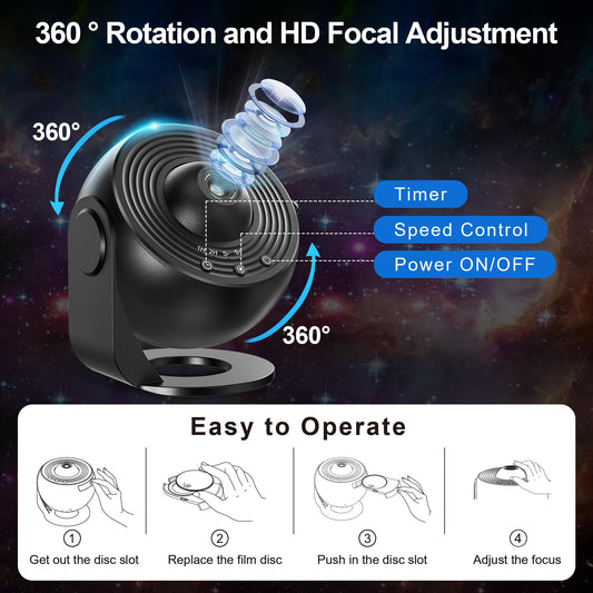 Projecteur de planétarium pour chambre à coucher, projecteur d'étoiles 13 en 1, lumière de galaxie, veilleuse nébuleuse, projecteur de la Voie lactée avec minuterie, lampe LED spatiale galaxie, décoration de chambre pour adultes et enfants