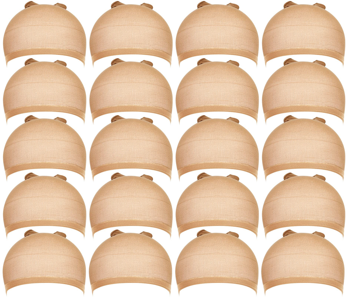 Bonnet de perruque Teenitor, 20 bonnets de bas pour perruques, bonnet de perruque beige pour femme, bonnet de perruque en nylon extensible beige