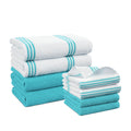 Casa Platino 8PC Absorbent Kitchen Towels, 16"x26", Farmhouse Kitchen Towels, Cotton Dish Towels for Kitchen Drying, Hanging Kitchen Towels, Dish Towels for Kitchen Decorative, Dish Towel Set - Aqua