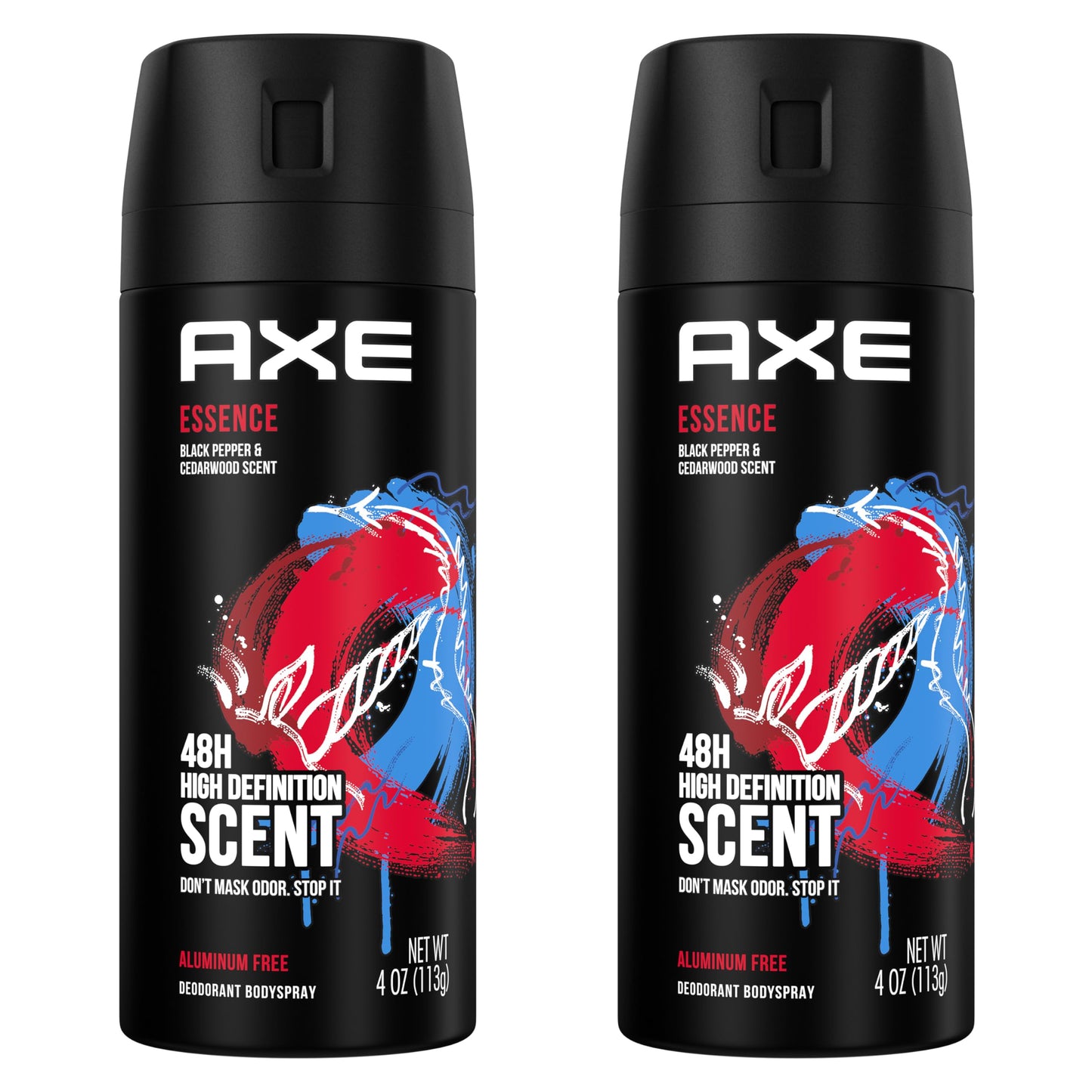 AXE Body Spray Deodorant For Long Lasting Odor Protection Essence Black Pepper And Cedarwood Mens Deodorant Formulated Without Aluminum 4 Ounce (Pack of 2)