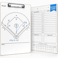 Scribbledo Baseball Dry Erase Board for Coaches 15x9 Inch Double Sided Baseball Lineup Board Coaching Accessories Equipment Softball Accessories The Baseball Score Keeping clipboard