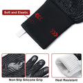 Husfunov BBQ Gloves, Heat Resistant Grilling Gloves, Non-Slip Oven Gloves, Grill Mitts for Outdoor Grill, Long Kitchen Gloves for Barbecue, Cooking, Baking, Smoker, 1 Pair (Black)