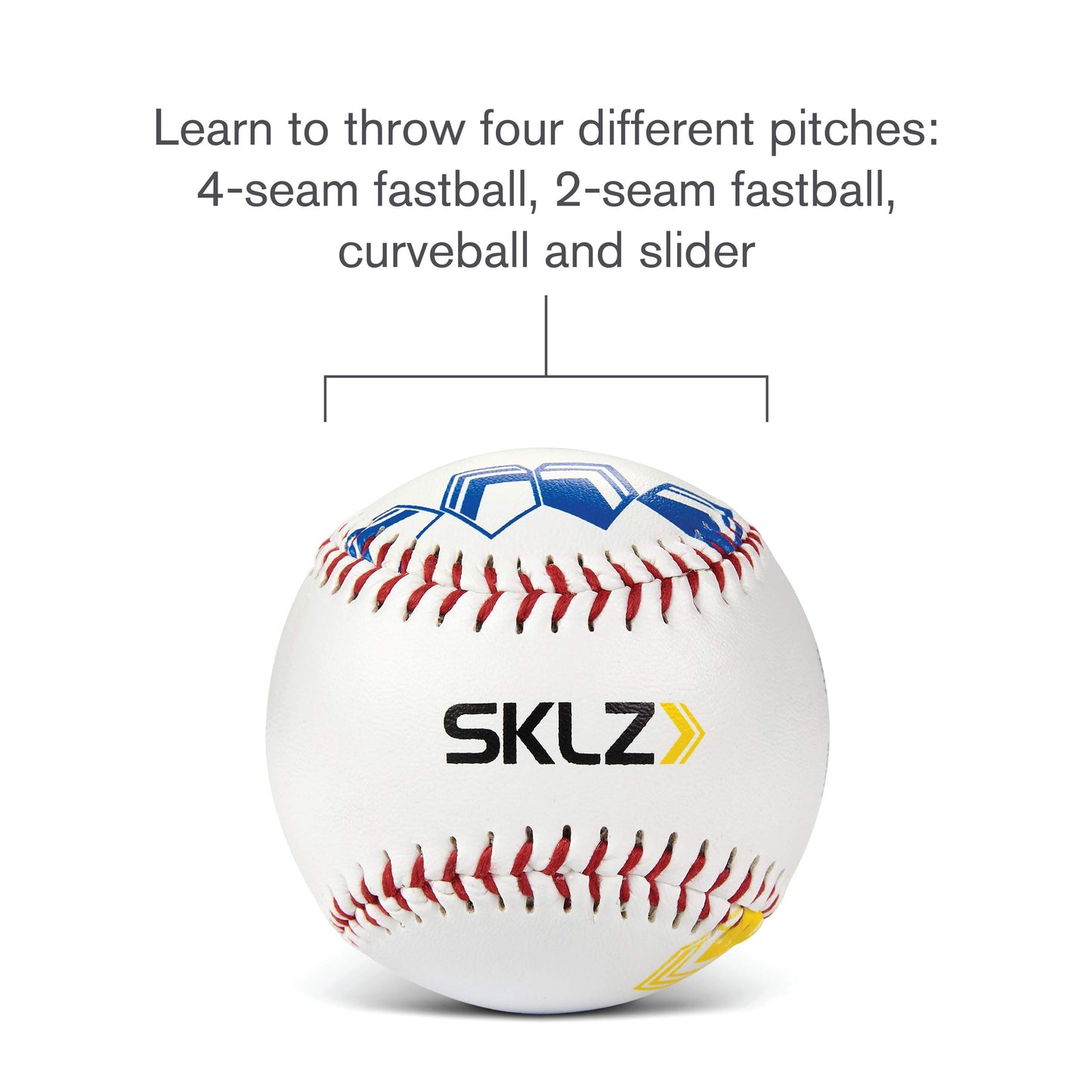 SKLZ Pitch Training Baseball with Finger Placement Markers, White, 1