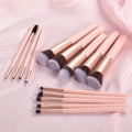 Makeup Brushes Pink wooden Makeup Brushes,14pcs make up brushes for girls Set Premium Synthetic Foundation Brushes Blending Face Powder Eye Shadow Concealer Make Up Brushes Tool Storage Bag (pink)