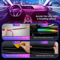 Acrylic LED Lights for Car, 43.3in RGB Strip Light Car LED Lights Interior with USB Port, App Control, Music Sync, 146 LEDs Interior Car Lights, Car Accessories Gifts for Women Men