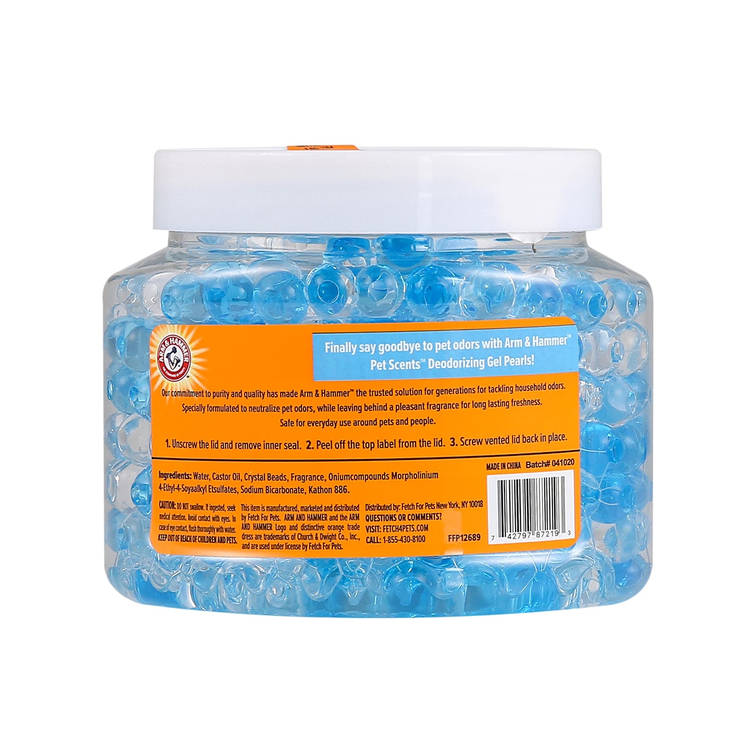 Arm & Hammer for Pets Air Care Pet Scents Deodorizing Gel Beads in Fresh Breeze | 12 oz Pet Odor Neutralizing Gel Beads with Baking Soda | Air Freshener Beads for Pet Odor Elimination (FF12689)