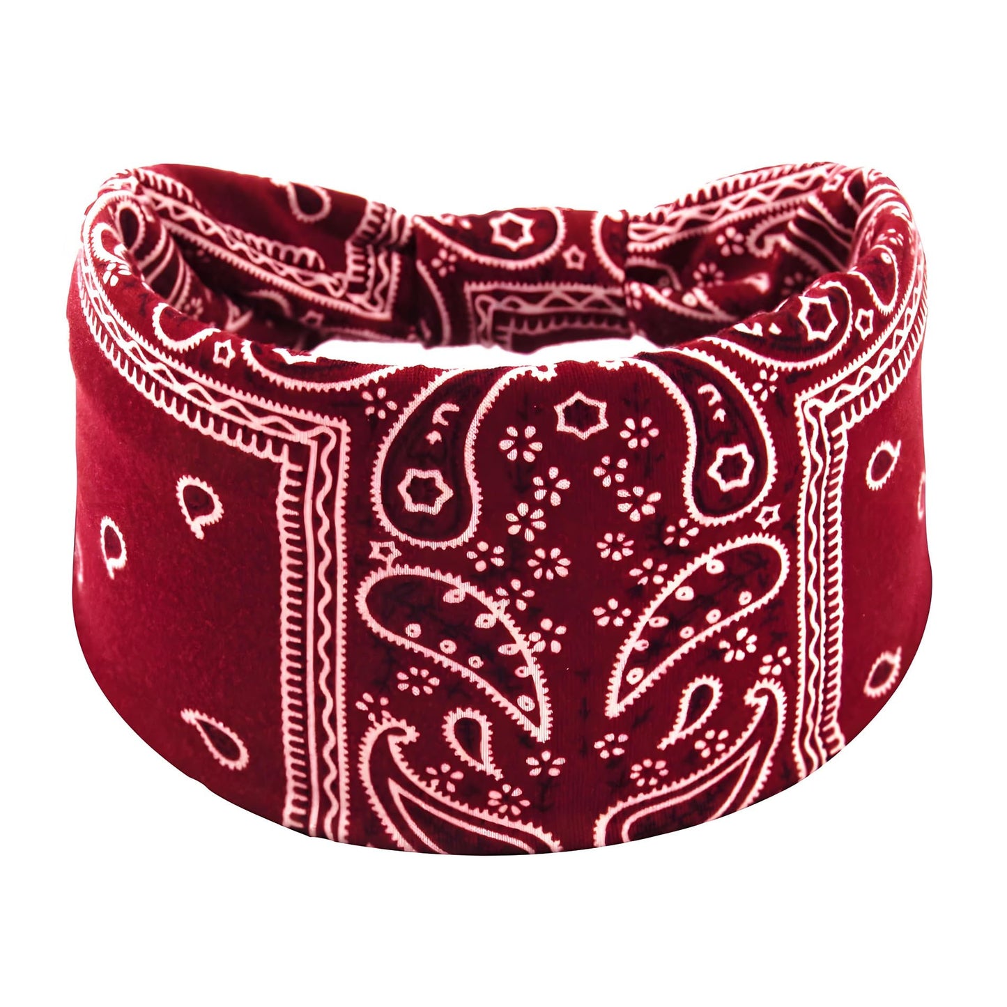 Bandeaux noués larges BOHO Accesyes Bandeaux de yoga Bandeaux de sport Bandeau épais pour la tête africaine Bandes extensibles Écharpe pour cheveux Grand bandana antidérapant Lot de 4 (noix de cajou, taille unique)