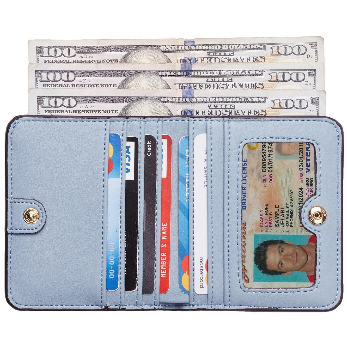 Toughergun Wallet Women Rfid Blocking Small Compact Bifold Luxury Leather Pocket Wallet Ladies Mini Purse with ID Window