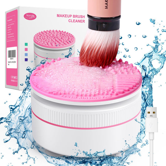 Norate Makeup Brush Cleaner, IPX7 Waterproof Electric Makeup Brush Cleaner Machine, Deep Cleaning Makeup Brushes, Valentine's Day Gifts Stocking Stuffers Christmas Gifts for Women Mom Teen Girls