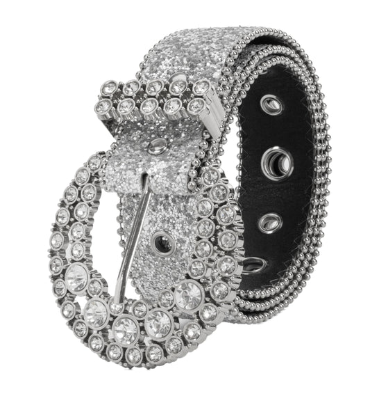 Ceinture western à strass pour femme Mealah Ceinture Bling-Cowboy - Ceintures Cowgirl à boucle en diamant scintillant Ceinture à paillettes pour 28-38''