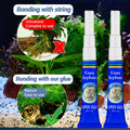 1DFAUL Aquarium Glue, 2Pcs Coral Glue, Aquarium Glue Fish Safety, Quick Drying, Reef Glue for Plants Moss Aquascaping, Water Plant, Moss, Coral, Stone, Wood (2)