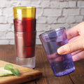 Vaso para bebidas New Star Foodservice 46540, vasos apilables, plástico SAN comercial resistente a las roturas, 5 oz, azul, juego de 12