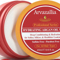 Arvazallia Hydrating Argan Oil Hair Mask and Deep Conditioner for Dry or Damaged Hair (8.45 oz Jar)