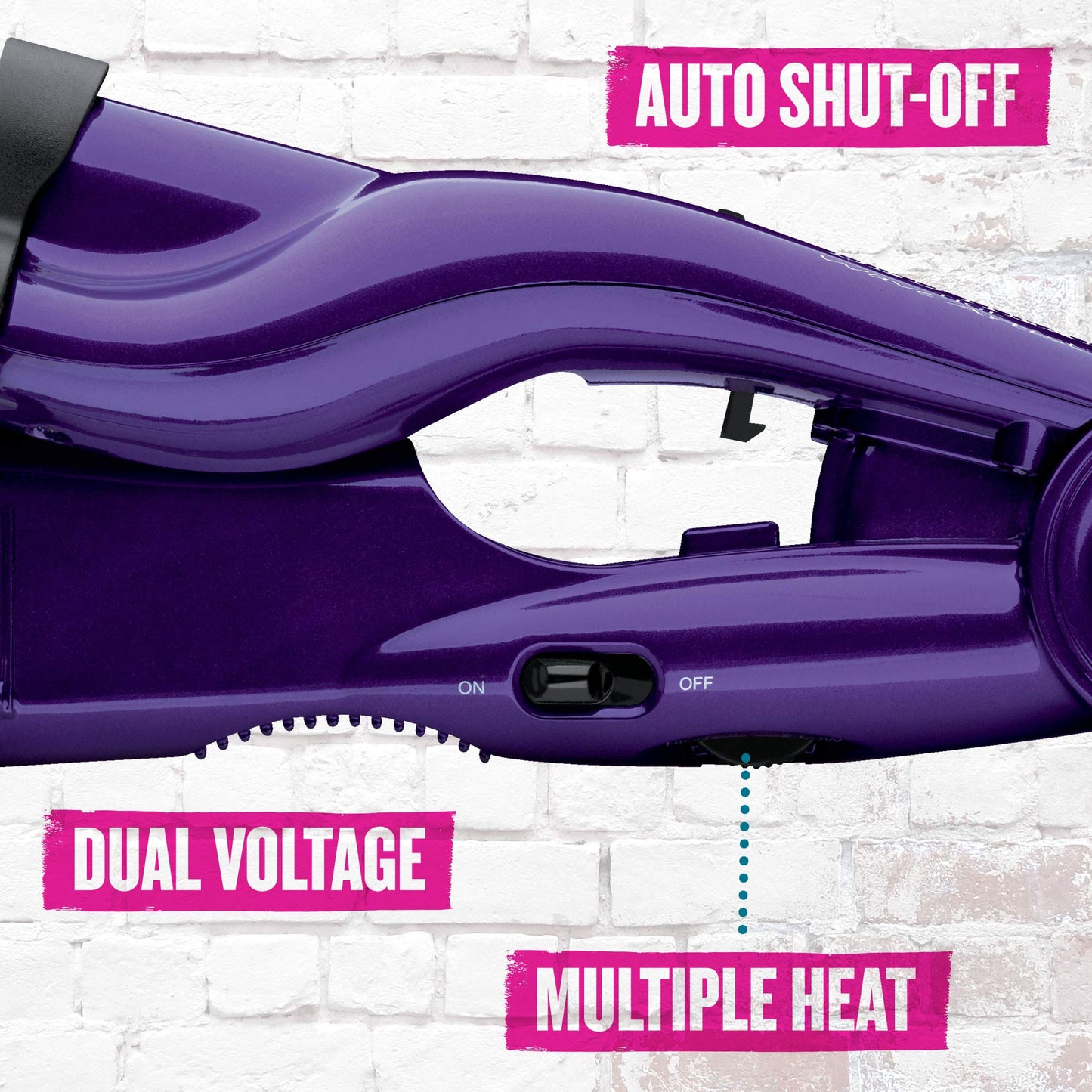 Bed Head Wave Artist Deep Waver | Combat Frizz, Get Long Lasting Results, & Add Massive Shine for Beachy Waves | With Tourmaline Ceramic Technology (Purple)