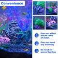 Ameliade Aquarium Decorations Fish Tank Artificial Plastic Plants & Cave Rock Decor Set, Goldfish Betta Fish Tank Accessories Small Large Fish Bowl Decorations