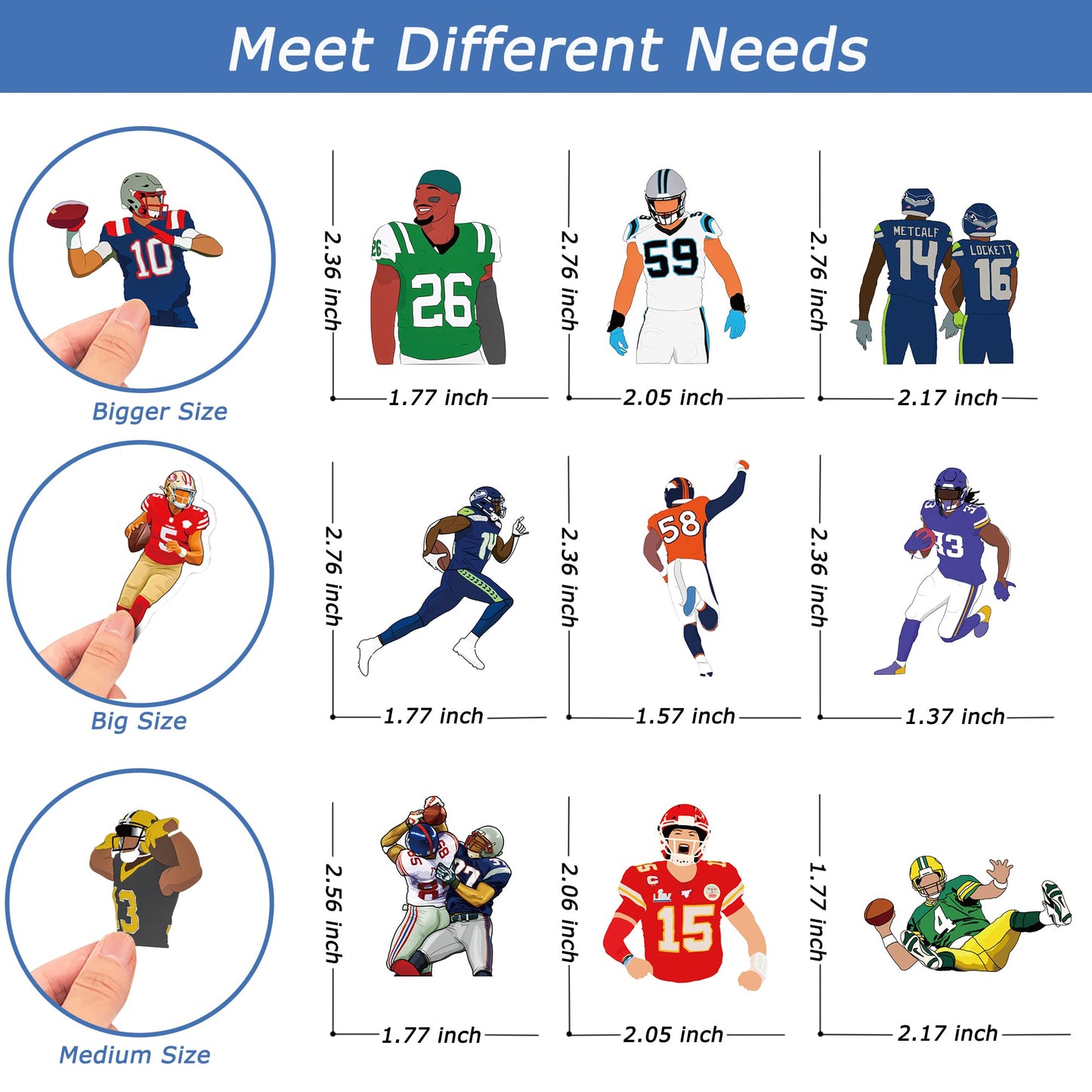 Football Stickers Water Bottle Stickers Computer Laptop Stickers Vinyl Stickers Pack Gift Stickers, Waterproof Stickers for Kids Boys Girls Teens Laptop