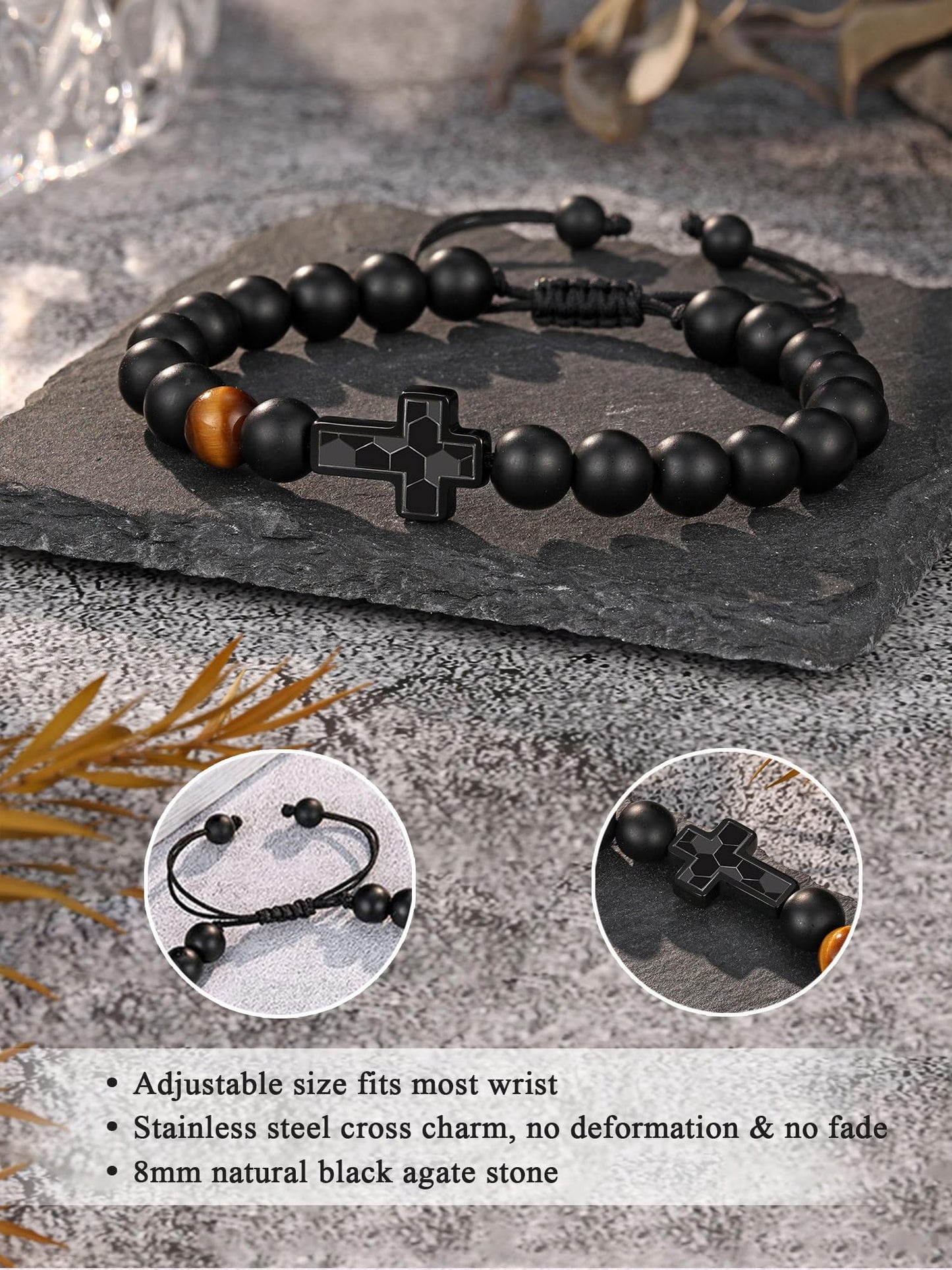 UNGENT THEM Soccer Gifts for Boys 8-12 12-14, Soccer Accessories Stuff Cross Bracelet Gifts for Teenage Boys Teens