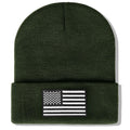 American Flag Embroidered Beanie Winter Hat for Men Women, Multi-Season Military Tactical Gear Police Army Winter Warm Hat