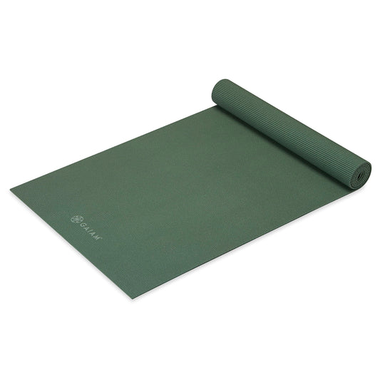 Gaiam Yoga Mat Premium Solid Color Non Slip Exercise & Fitness Mat for All Types of Yoga, Pilates & Floor Workouts, Sagebrush, 5mm