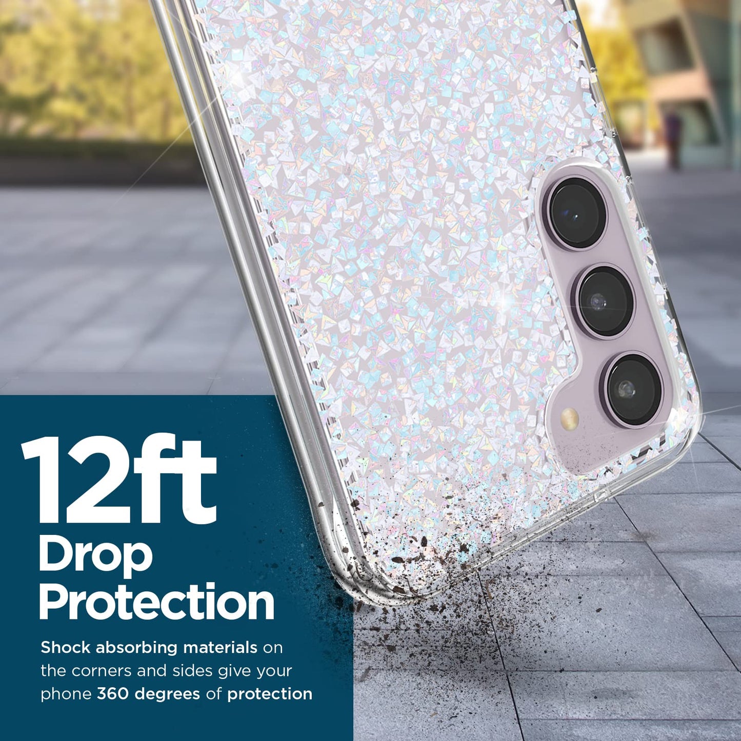 Case-Mate Samsung Galaxy S23 Plus Case [6.6"] [12ft Drop Protection] [Wireless Charging] Twinkle Diamond Phone Case for Samsung Galaxy S23 Plus -Cute Bling Glitter Case w/Anti-Scratch Tech, Shockproof