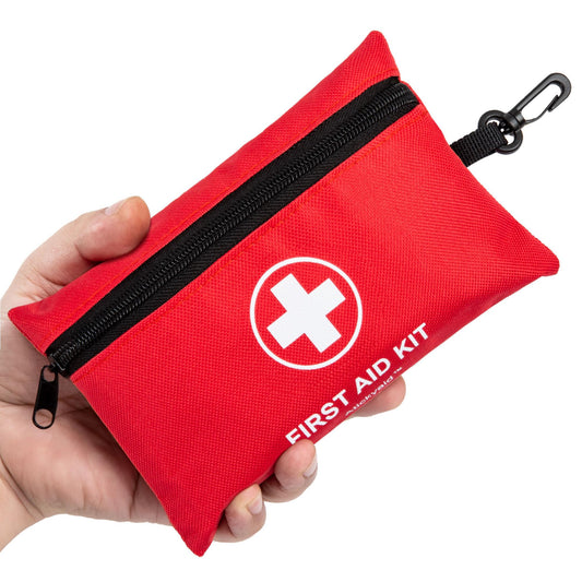 Atickyaid Mini First Aid Kit - 140 Piece Small First Aid Medical Kit for Car, Home, Office, Travel, Camping, Sports, Outdoor, School - Emergency First Aid Supplies and Survival Kit