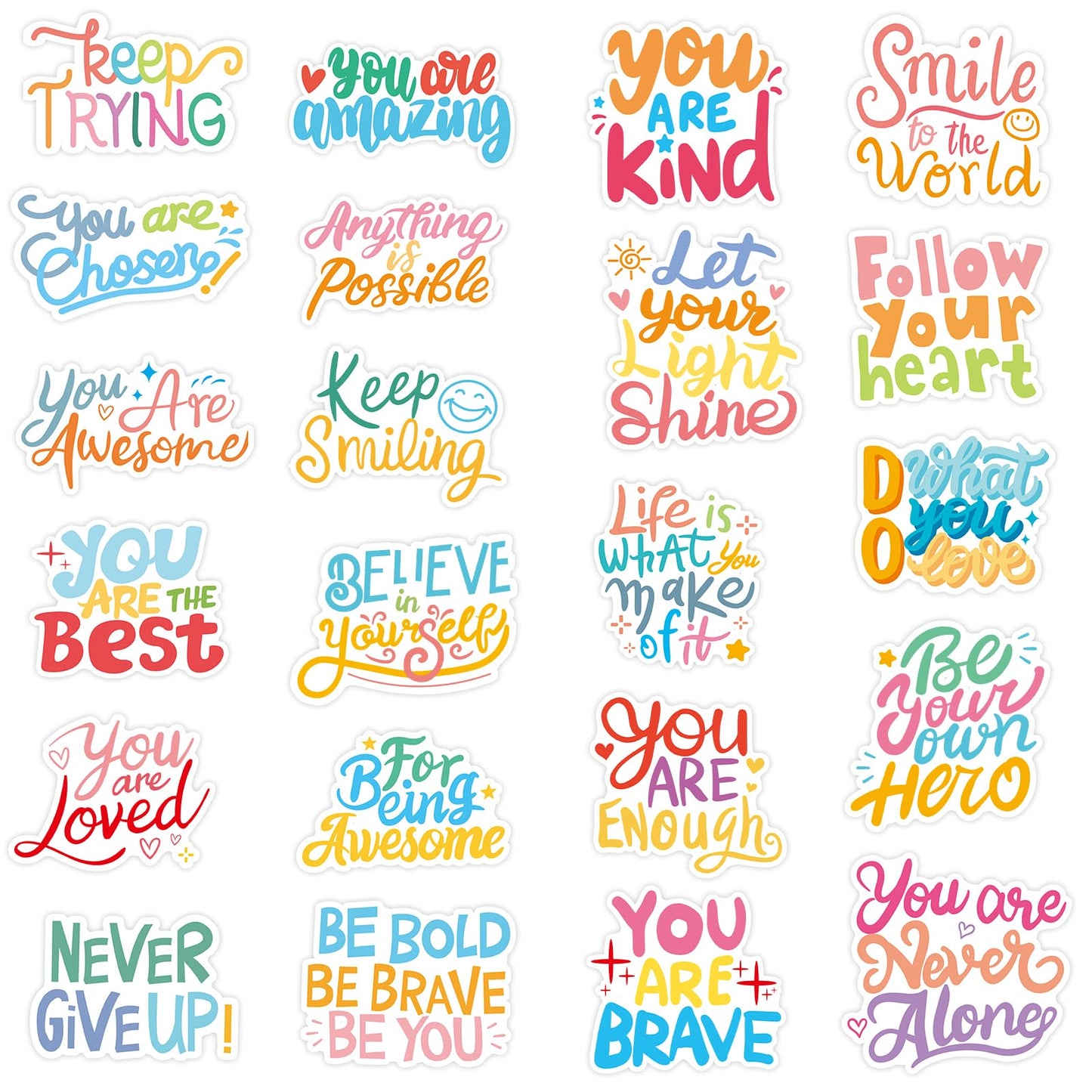 JULMELON Inspirational Locker Decorations Magnets, 22pcs Motivational Quotes Fridge Reusable Magnetic Stickers Magnets for Cruise Cabin Door Classroom Refrigerator Car Accessories