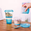 Vasos para cereales para llevar de INOGIH Vaso portátil para desayuno Vaso para cereales para llevar con cuchara (azul)