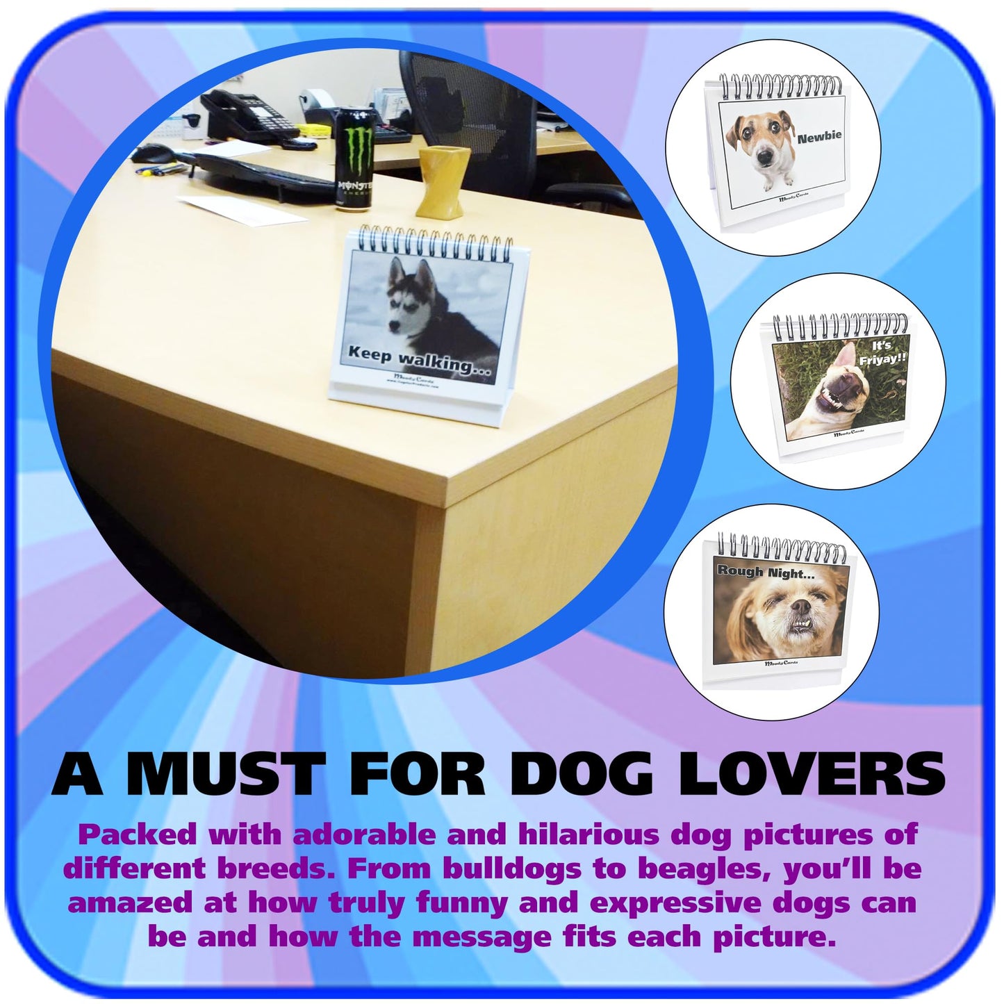 Funny Dog Desk Signs for Office | Ideal Gifts for Dog Lovers | Funny Office Accessories, Desk Gifts & Decor | Perfect for Secretary, Coworker & Home