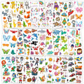 Habett Tattoos for Kids, 300+ Mixed Styles Temporary Tattoos Stickers Set for Girls and Boys, Space Dinosaur Animals Butterfly Tattoos for Kids Birthday Party Supplies