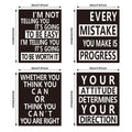 Lot de 9 autocollants muraux inspirants et motivants avec citations positives et phrases pour bibliothèque, maison, école, bureau, décoration murale, 20,3 x 25,4 cm