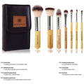 SHANY Makeup Brushes - I love Bamboo - 7pc Petite Pro Bamboo Make up brush set with cosmetics brush Carrying Case