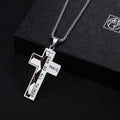 Soccer Cross Necklace for Men Bible Verse I CAN DO All Things Stainless Steel Sport Pendant for Men(Silver)